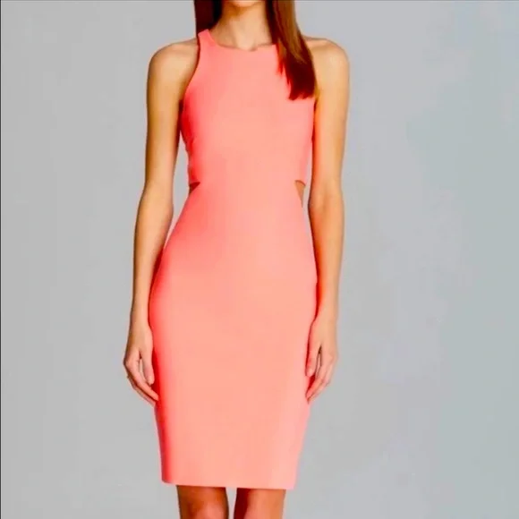white christmas dresses Coral Cut Out – Rolling Peach Boutique